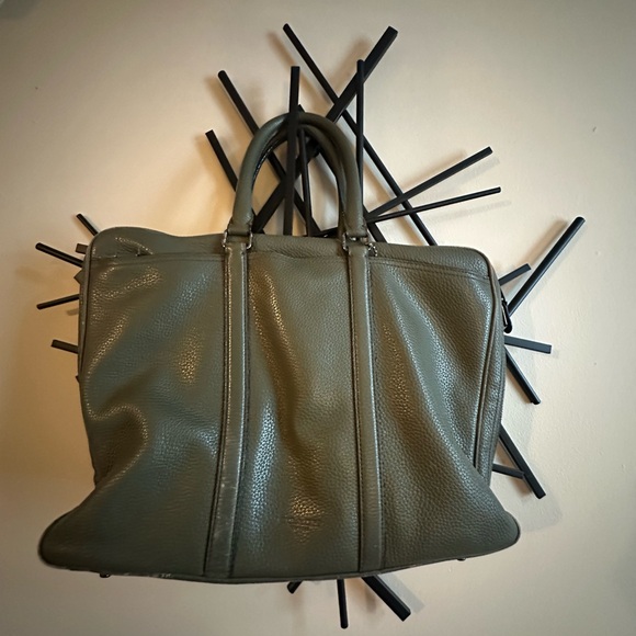 Coach - Adorable Green Pebble Leather Briefcase (MSRP $295) - Picture 1 of 7